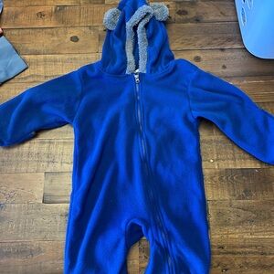 Cozy Blue Fleece Kids Footie